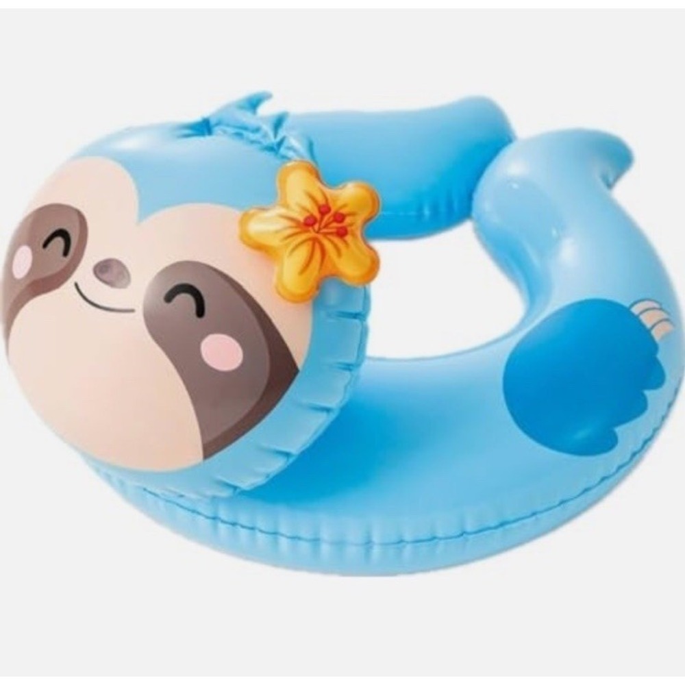 NEW SEALED‎ Intex Wet Set Animal Inflatable Blue Sloth Split Ring Floatie Kids